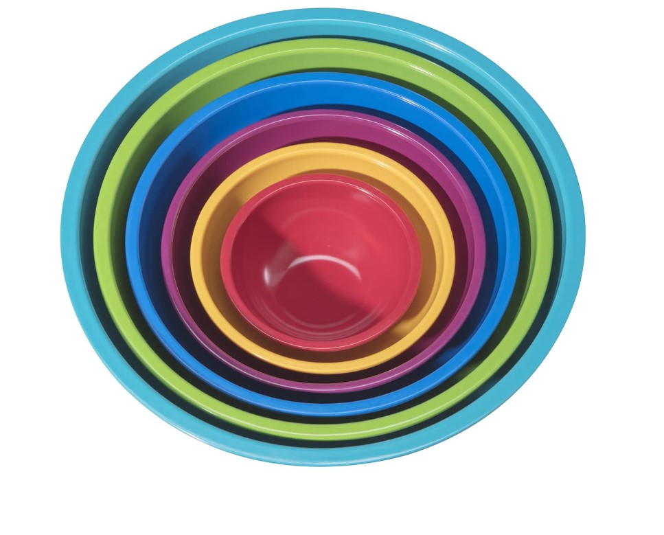 Bowls - Colored, Assorted, Set of 6 - The Joyful Gourmet