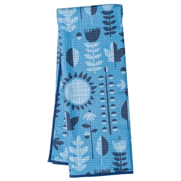 anywhere towel - Mod Sunflower, HJ, Ombre Blue, Reversible