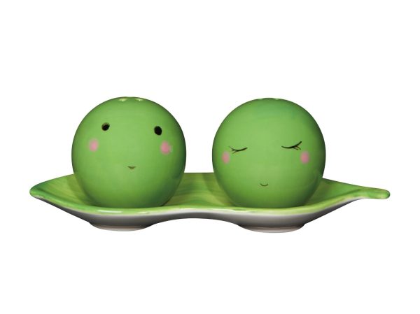 Salt & Pepper Shakers - Funny Food, Pea Pods