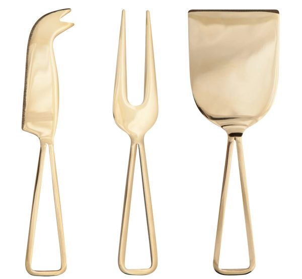 Cheese Knives - Gold, Set of 3