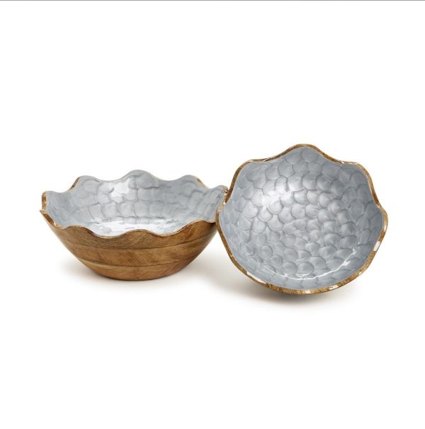 Bowl - Scalloped, Shimmering Blue, Small