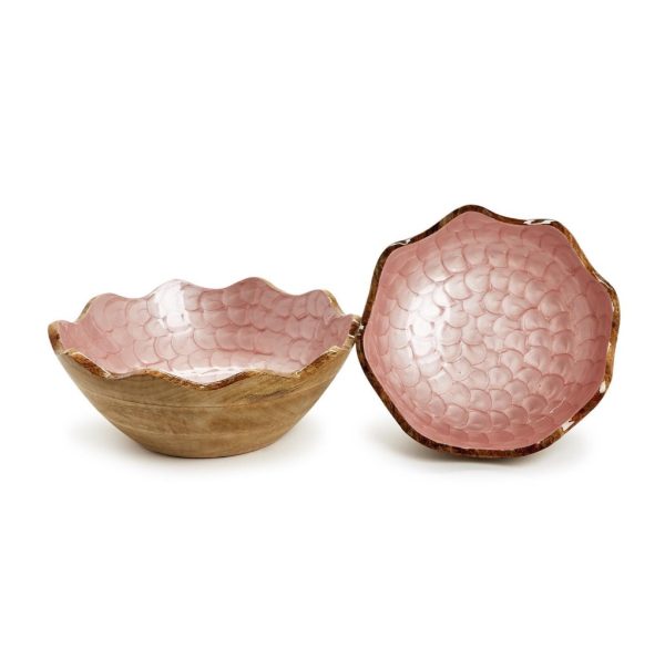 Bowl - Scalloped, Shimmering Rose, Large