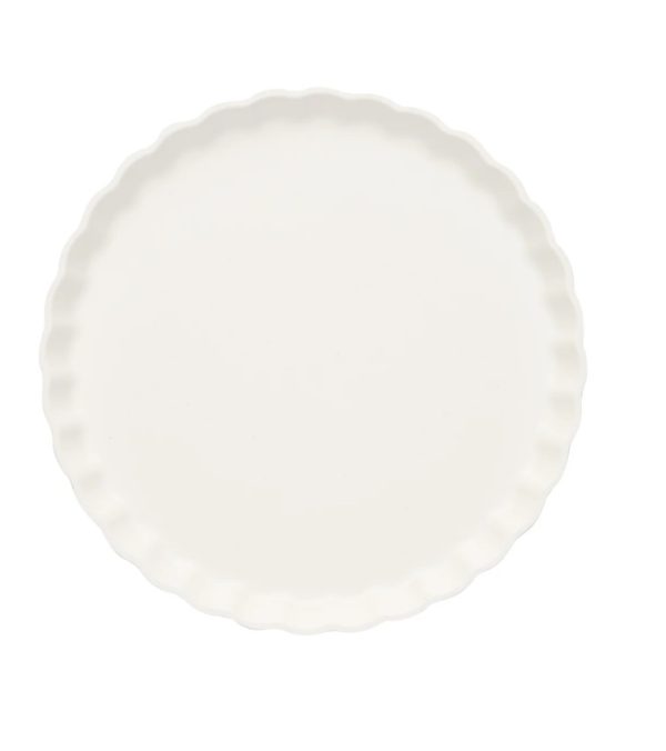 Salad Plate - Eco, Pleated, White, 8 Count