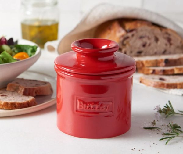 Butter Crock - Retro Matte, Red